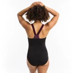 Badpak Voor Aquafitness Elea Zwart/bordeaux -Nabaiji badpak voor aquafitness elea zwartbordeaux 2