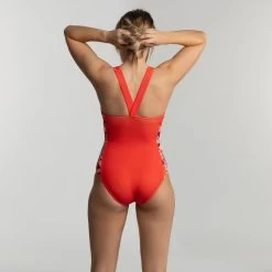 Badpak Voor Zwemmen Dames Vega Light Oranje -Nabaiji badpak voor zwemmen dames vega light oranje 2