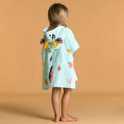 Badponcho Voor Peuters Katoen Gazelle Mintgroen -Nabaiji badponcho voor peuters katoen gazelle mintgroen 2