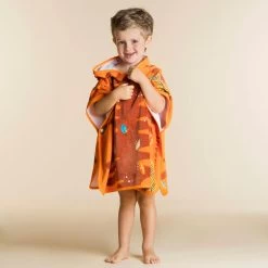 Badponcho Voor Peuters Katoen Tijger Oranje Bruin -Nabaiji badponcho voor peuters katoen tijger oranje bruin 2