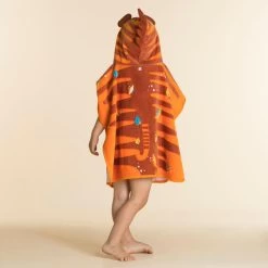 Badponcho Voor Peuters Katoen Tijger Oranje Bruin -Nabaiji badponcho voor peuters katoen tijger oranje bruin 3