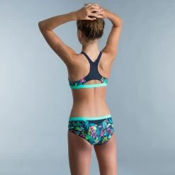 Bikinibroekje Voor Meisjes Kamyleon Waterplanten Blauw -Nabaiji bikinibroekje voor meisjes kamyleon waterplanten blauw 3