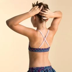 Bikinitop Voor Zwemmen Meisjes Lila Luna Blauw -Nabaiji bikinitop voor zwemmen meisjes lila luna blauw 1