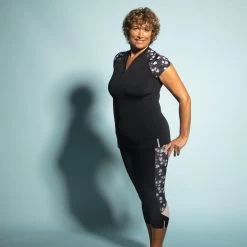 Damesshirt Met Korte Mouwen Voor Aquagym Of Aquabike Anna Sisi Zwart -Nabaiji damesshirt met korte mouwen voor aquagym of aquabike anna sisi zwart 3