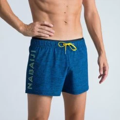 Korte Zwemshort Voor Heren Swimshort 100 All Chin Blauw