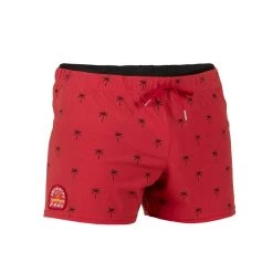 Korte Zwemshort Voor Heren Swimshort 100 Cali Rood/zwart