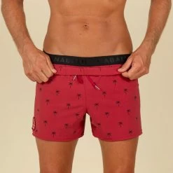 Korte Zwemshort Voor Heren Swimshort 100 Cali Rood/zwart -Nabaiji korte zwemshort voor heren swimshort 100 cali roodzwart 4