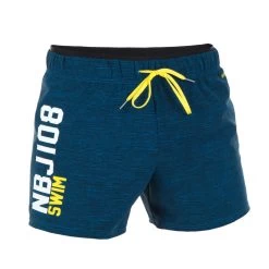 Korte Zwemshort Voor Heren Swimshort 100 Gemêleerd Blauw