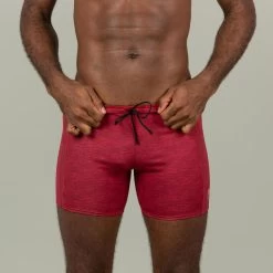 Lange Zwemboxer Yoko Mala Rood/beige -Nabaiji lange zwemboxer yoko mala roodbeige 4