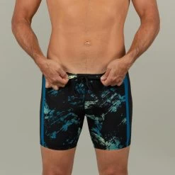 Lange Zwemboxer Yoko Trao Zwart/blauw/geel 11 Lange Zwemboxer Yoko Trao Zwart/blauw/geel -Nabaiji lange zwemboxer yoko trao zwartblauwgeel 4