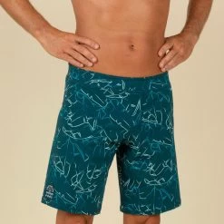 Lange Zwemshort Voor Heren Swimshort 100 Bana Turquoise/marineblauw -Nabaiji lange zwemshort voor heren swimshort 100 bana turquoisemarineblauw 2