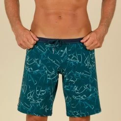 Lange Zwemshort Voor Heren Swimshort 100 Bana Turquoise/marineblauw -Nabaiji lange zwemshort voor heren swimshort 100 bana turquoisemarineblauw 4