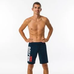 Lange Zwemshort Voor Heren Swimshort 100 Nabaiji Zwart/rood -Nabaiji lange zwemshort voor heren swimshort 100 nabaiji zwartrood 2
