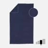 Microvezel Badhanddoek Maat L 80 X 130 Cm Geribbeld Donkerblauw -Nabaiji microvezel badhanddoek maat l 80 x 130 cm geribbeld donkerblauw