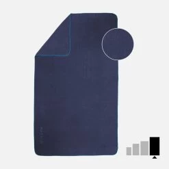 Microvezel Handdoek Geribbeld Donkerblauw Maat XL 110 X 175 Cm
