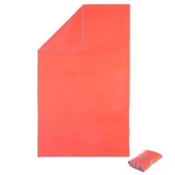 Microvezel Handdoek Oranje Maat L 80 X 130 Cm
