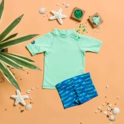 Peuter Uv-shirt Met Korte Mouwen Lichtgroen -Nabaiji peuter uv shirt met korte mouwen lichtgroen 2