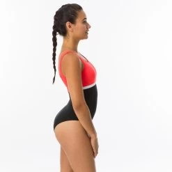 Sportbadpak Voor Zwemmen Dames Heva Li Zwart/koraal -Nabaiji sportbadpak voor zwemmen dames heva li zwartkoraal 3