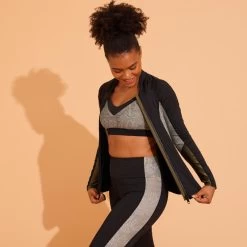 Vest Voor Aquagym Aquabike Lange Mouwen Rits Lia Kaki -Nabaiji vest voor aquagym aquabike lange mouwen rits lia kaki 4