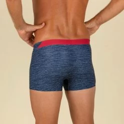 Zwemboxer Voor Heren Boxer 100 Full Blauw/rood -Nabaiji zwemboxer voor heren boxer 100 full blauwrood 3