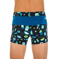 Zwembroek Jongens Zwemboxer 100 Pool All Playo Zwart -Nabaiji zwembroek jongens zwemboxer 100 pool all playo zwart 3