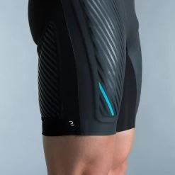 Zwemjammer In Neopreen 2,5 Mm + Gevoerde Panden Zwart Turquoise -Nabaiji zwemjammer in neopreen 25 mm gevoerde panden zwart turquoise 4