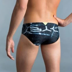 ZWEMSLIP VOOR HEREN 900 PRINT KOLI GRIJS -Nabaiji zwemslip voor heren 900 print koli grijs 3