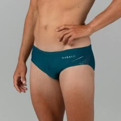 Zwemslip Voor Heren 900 Turquoise Baleo Groen