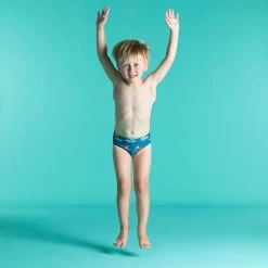 Zwemslip Voor Peuters En Kleuters Blauw Met Tijgerprint